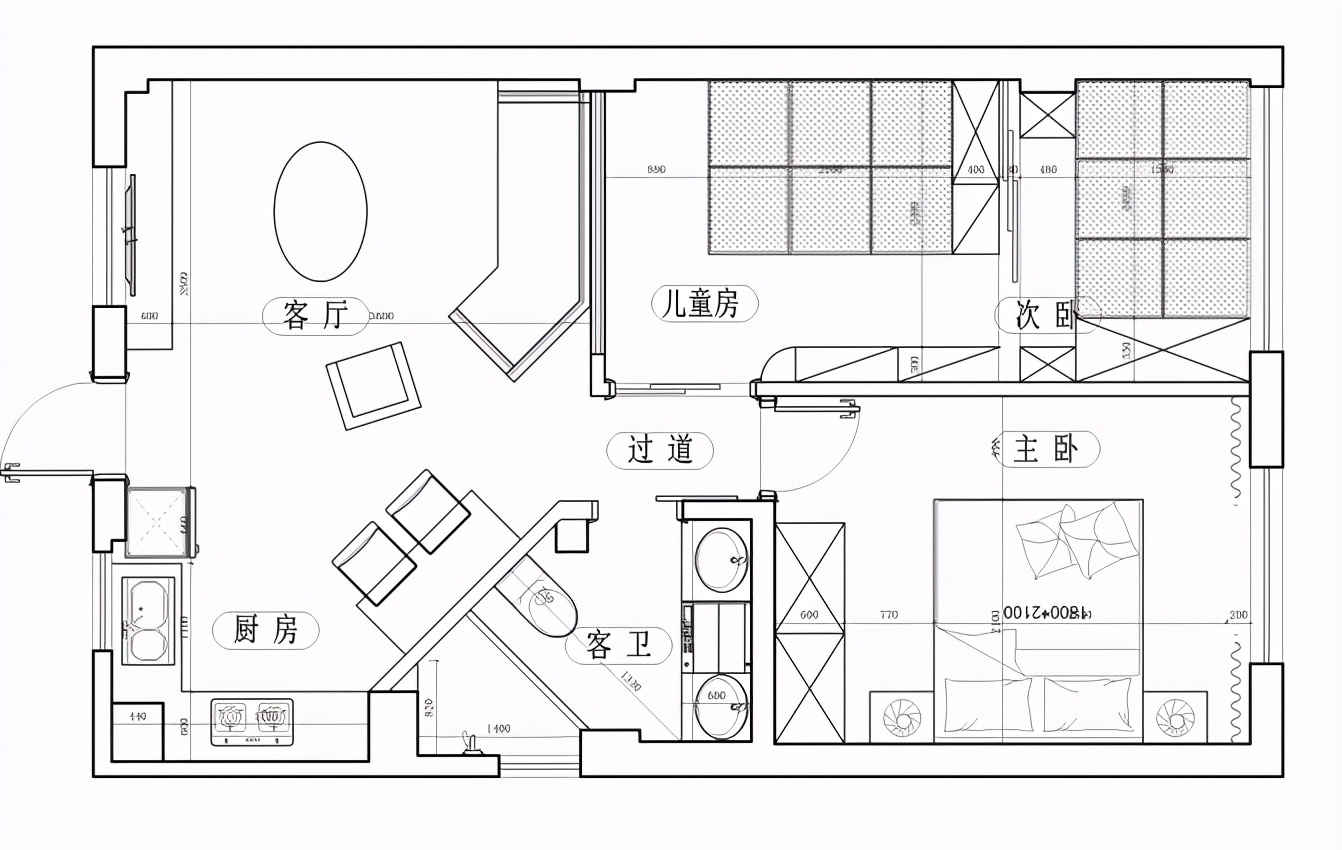 杭州64㎡簡約風格裝修案列，小戶型也可以很精致!