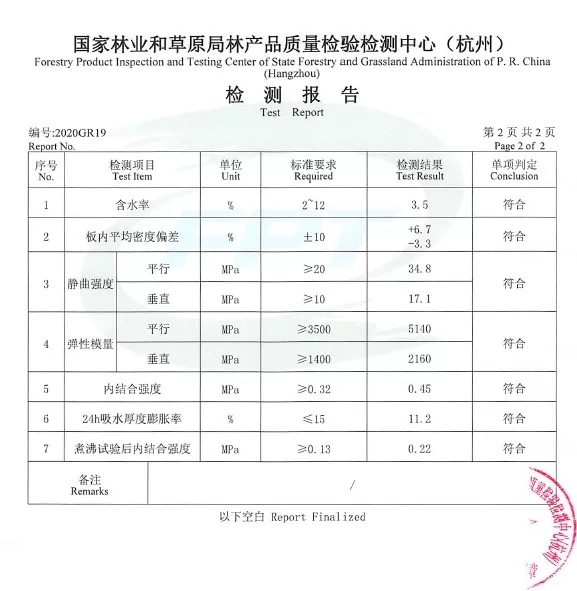 質量檢測報告